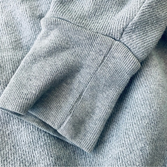 Free People XS gray oversized sweatshirt floral sheer lace - Picture 7 of 16